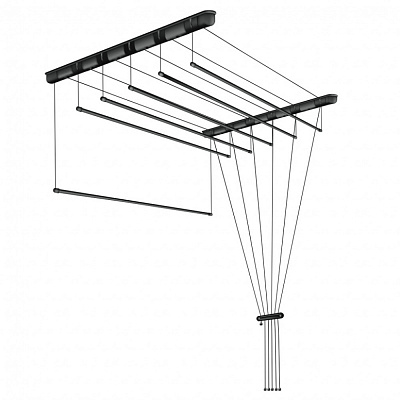 Сушилка для белья Clean&Dry потолочный 5x1.6 м (R160-P5St black)