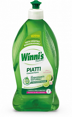 Гель для ручного мытья посуды Winni’s naturel Piatti Lime e Fiori di Mela 0,48л