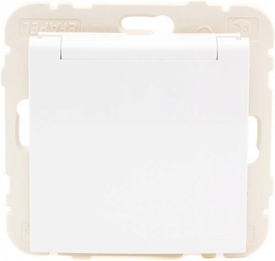 Розетка с заземлением Efapel Logus 2P+Z 16 А 250 В без шторок с крышкой белый