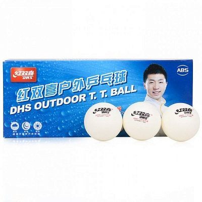 Набор мячей DHS М'ячі для настільного тенісу біл. OD40 Cell-Free Dual Outdoor 40+ мм DHS (80886687) 