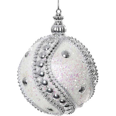 Шарик новогодний SDA81180W 80 мм