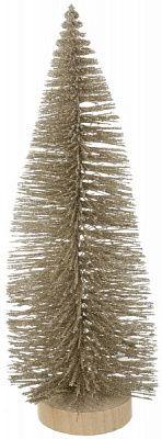 Елка декоративная настольная золотая 9x25 см