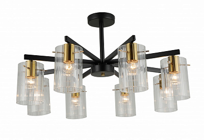 Люстра Sensio Nim 8x40 Вт E27 чорний із золотистим LS-74643/8B-E2740W