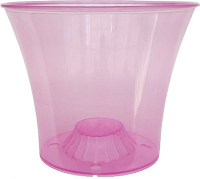 Горщик для орхідей Омела Орхідея 1,3 л круглий прозорий рожевий