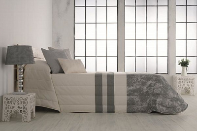 Покрывало Titan 235x270 см Textilia серый с белым 