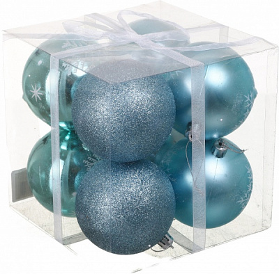 Набір ялинкових куль Комплект № 21 d 80 мм 8 шт./уп.