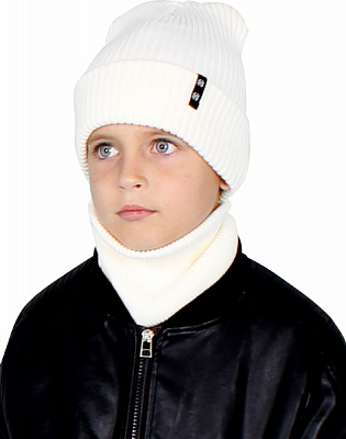 Шапка для девочек Mari-Knit 0874 р.56-60 шампань 