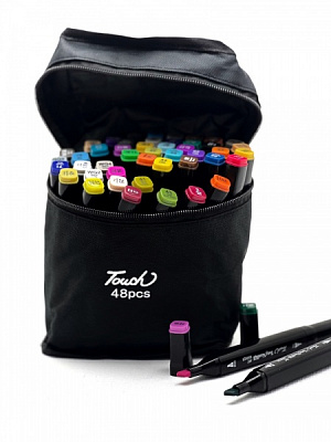 Набор двухсторонних скетч маркеров Brushme 48 шт. разноцветный MPTT48 