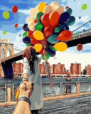Картина по номерам Букет воздушных шариков bk_1318 40x50 см BookOpt 