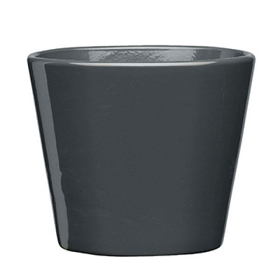 Вазон керамічний Santino Bilbao круглий 1,5 л антрацит (DP-36-14-J-39-00)