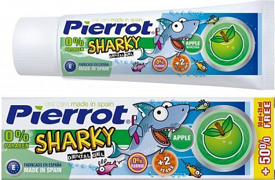 Зубной гель Pierrot АКУЛА с яблочным ароматом 75 мл