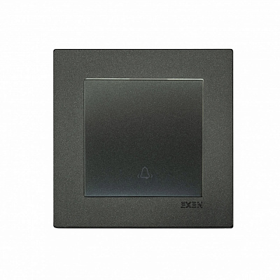 Кнопка дзвінка одноклавішний EXEN Karell без підсвітки антрацит 290-001302-207