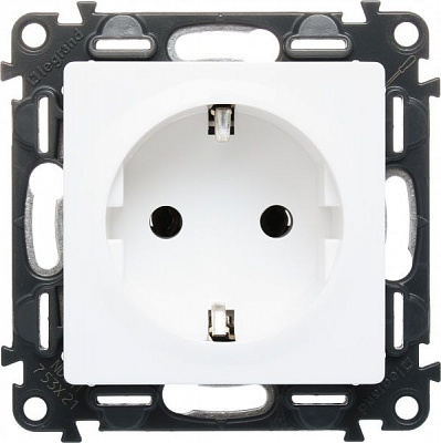 Розетка с заземлением Legrand Life без шторок белый 753421