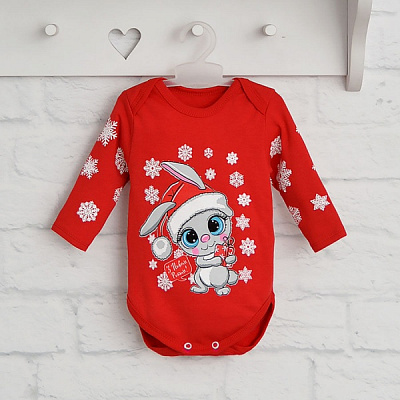 Боди унисекс Blanka Зайчик р.86 красный 110051 