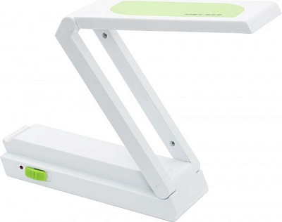 Настільна лампа офісна Oasis акумуляторна 7.2 Вт білий із зеленим MZX-828 green