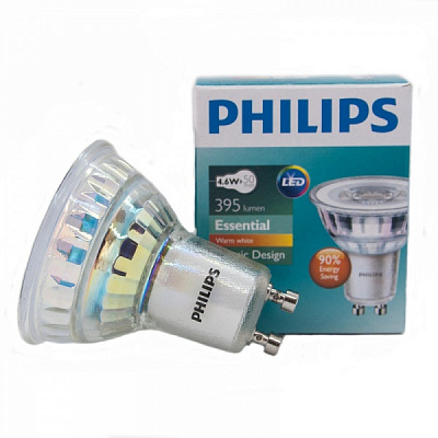 Лампа светодиодная Philips 2 шт./уп. 4,7 Вт MR16 матовая GU10 220 В 2700 К 929001215208/2 