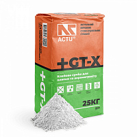 Клей для керамической плитки ACTU мта керамогранита ПРО, GT-X, 25кг