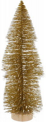 Елка декоративная настольная золотая 15x40 см