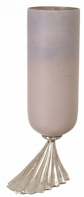 Ваза PANACHE Casted Origami 52 см серо-коричневый/никель 