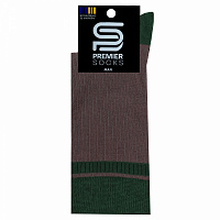 Шкарпетки чоловічі Premier Socks в рубчик р.27 мокко