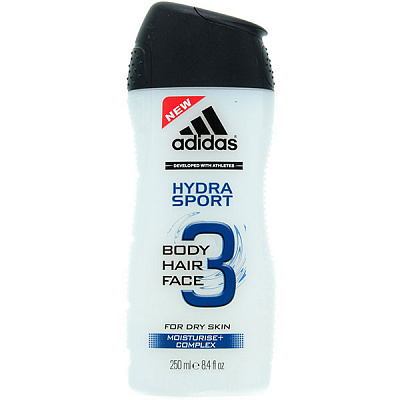 Гель для душа Adidas 3 в 1 Body Hair Face 250 мл