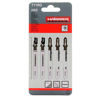 Набор полотен для лобзика Haisser T118G 5 шт.