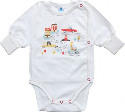Боді дитяче Minikin Машинка р.62 молочний 205403