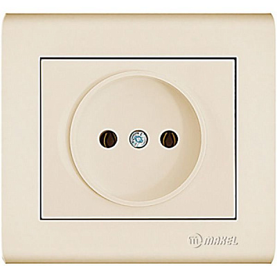 Розетка без заземления Makel Manolya слоновая кость 41010022