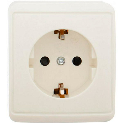 Розетка із заземленням HausMark Domo без шторок білий HSN-SCP.H3C20G1WG-CR