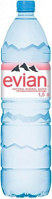 Вода минеральная Evian негазированная 1,5 л 