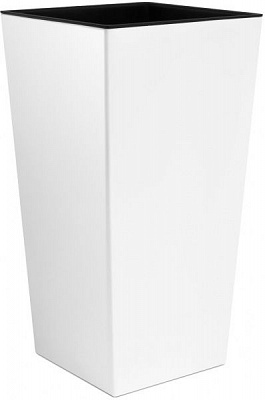 Горшок пластиковый Prosperplast Urbi square 2 в 1 квадратный 4л белый (76975-449) 