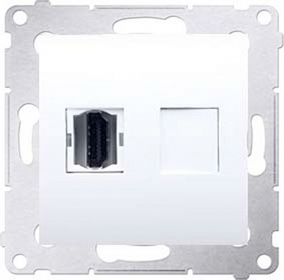 Розетка Simon 54 білий DGHDMI.01/11