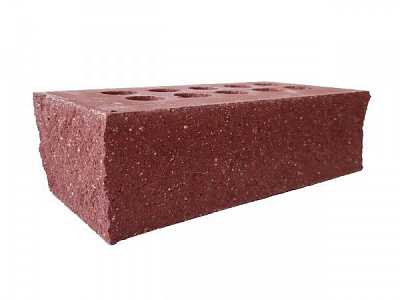 Кирпич гиперпрессованный Литос Колотый пустотелый тычковой красный