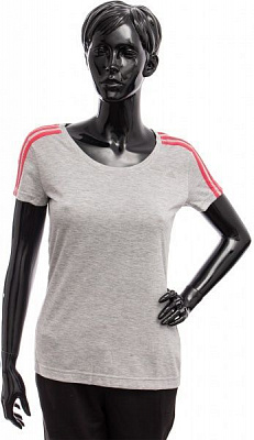 Футболка Adidas ESS 3S SLIM TEE AY4791 XS сірий