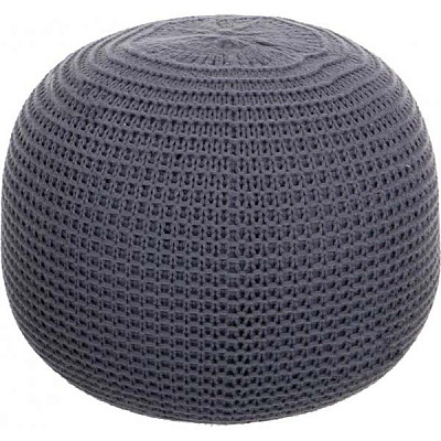 Пуф Бонді в'язаний 40x28 см сірий