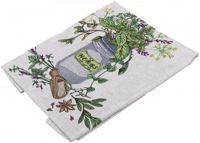 Дорожка «Прованськие травы» 1104-18/00 35x140 см льняной Эдельвика 