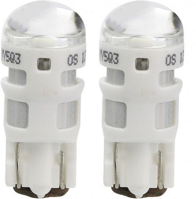 Лампа светодиодная Osram 2880 LED (2880CW-02B) W5W W2.1x9.5d 12 В 1 Вт 2 шт 6000