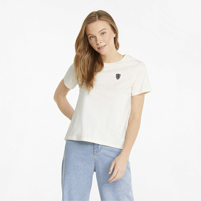 Футболка Puma Ferrari Style Wmn Shield Tee 59989255 р.L білий