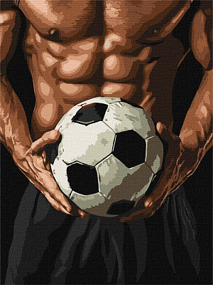 Картина за номерами Торс футболіста 30х40 см см Ideyka