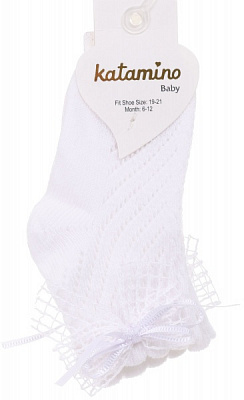 Шкарпетки для дівчаток KATAMINO K43002 KTM87603 р.6-12 білий