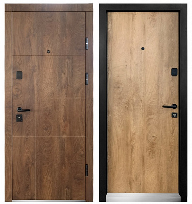 Дверь входная Министерство дверей Престиж спил дерева 2050x960 мм правая