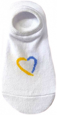 Следы унисекс Molly Сердце патриотические р. 16–18 белый 