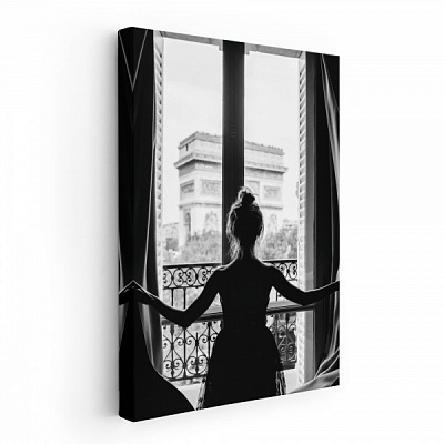 Картина на холсте ЧБ Дівчина 50x70 см WS Holst 14082221,6 