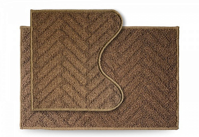 Набор ковриков Dariana Little 44x70+44x40 с вырезом коричневый