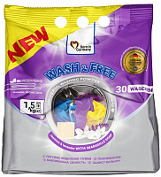 Стиральный порошок для машинной и ручной стирки Wash&Free жасмин и лаванда с марсельским мылом 1,5 кг