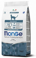 Корм Monge Cat Monoprotein Sterilized Trota, 1,5 кг