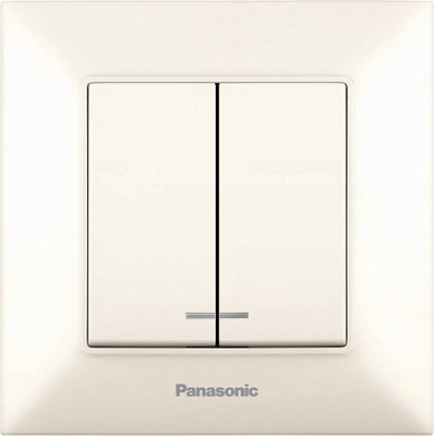 Вимикач двоклавішний Panasonic Arkedia Slim з підсвіткою 10 А 250В 480100211