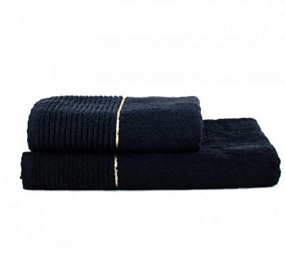Рушник махровий GOLD 70x140 см чорний La Nuit