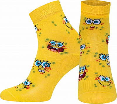 Носки унисекс Conte-Kids 3074 Spongebob (средней длины) 732 р.19-20 ярко-желтый 