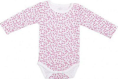 Комбінезон Фламінго боді ясельний Квіти р.62 молочно-рожевий 663-222-4